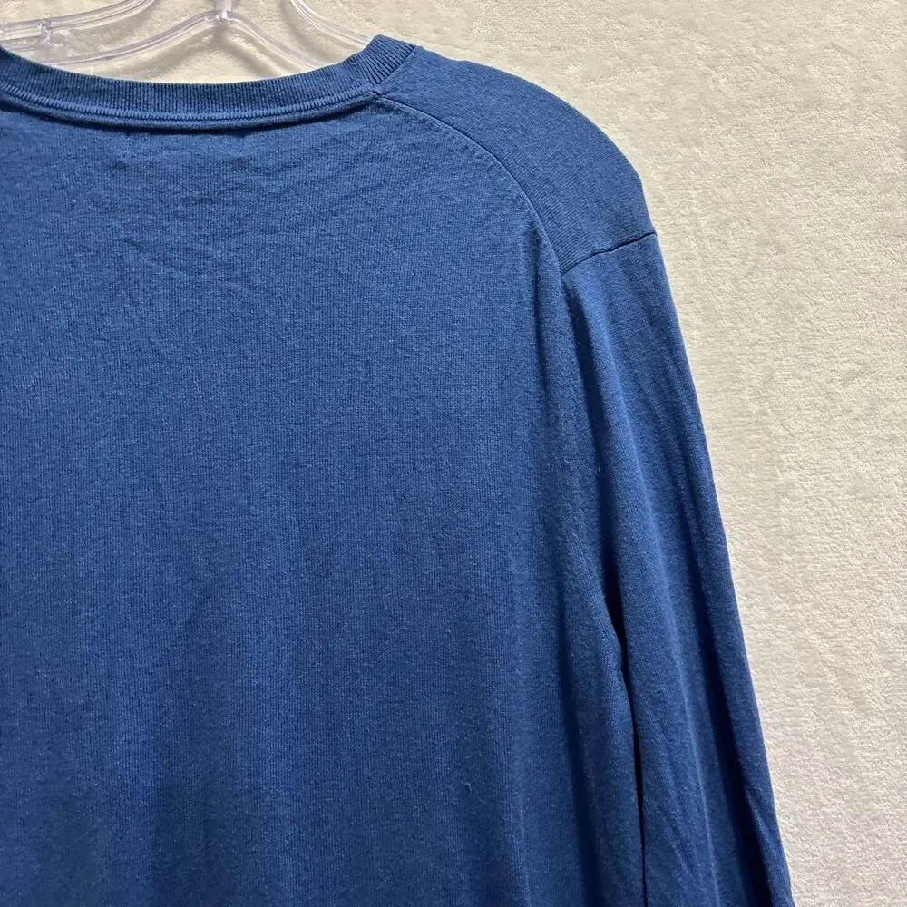 Banana Republic Luxury Blend Men's Silk Cotton Cashmere Blue Sweater Size Large